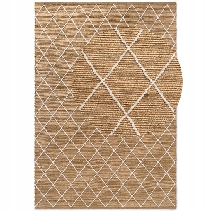 Dywan 160x230cm, naturalny, beżowy, z juty marki Hanse Home do salonu, 1 szt.