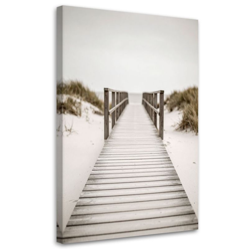 Obraz do salonu jadalni biura Feeby Pomost plaża pejzaż natura 60x90cm 1szt