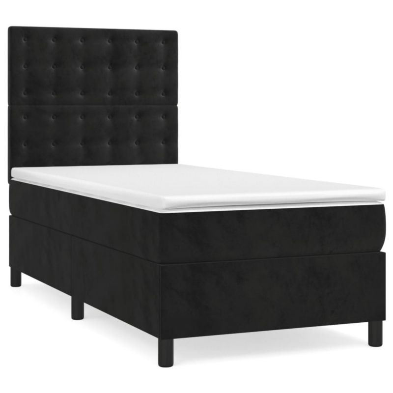 Łóżko kontynentalne WaszeMeble 80x200 cm czarne WM-3143231 1 szt.