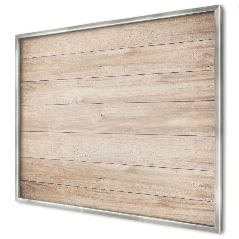Tablica magnetyczna dekoracyjna Wallfluent 80x60 Deski drewniane w srebrnej ramie 1szt