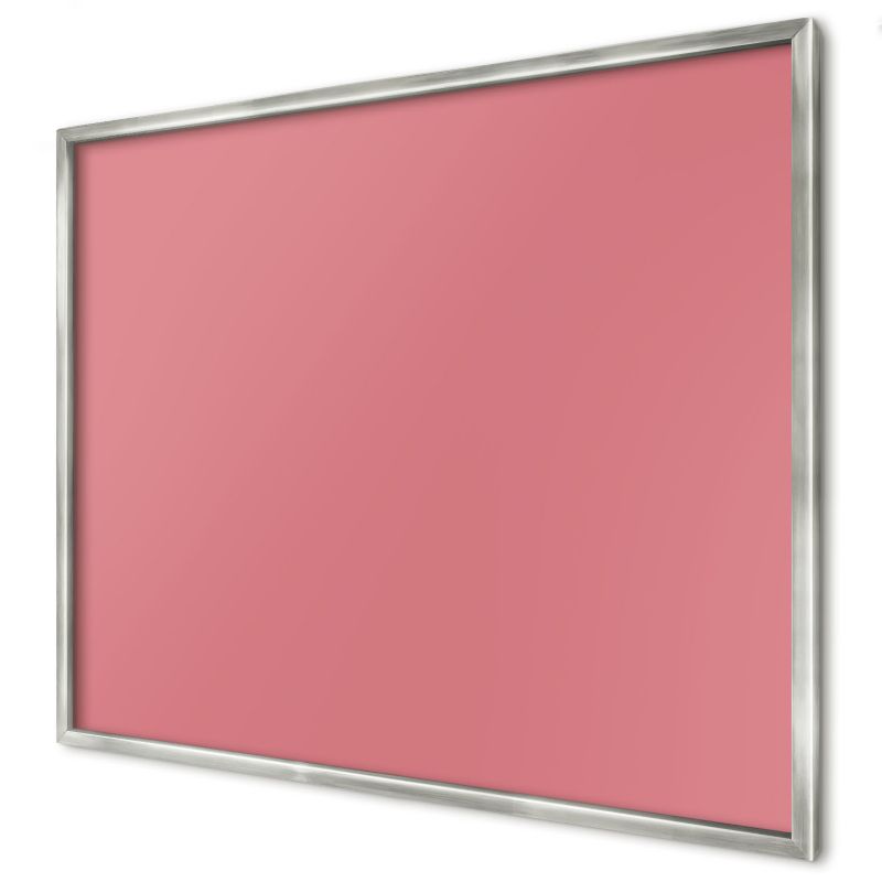 Tablica magnetyczna do salonu Wallfluent 80x60 Kolor łososiowy w srebrnej ramie 1szt