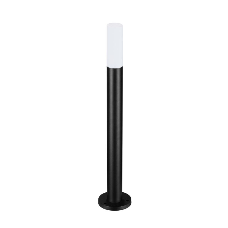 Lampa ogrodowa stojąca wąski okrągły słupek Italux Muggia czarny piaskowany 1xE27x20W IP54 wym:80x6,5x6,5cm - 1 szt.