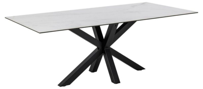 Stół do jadalni Heaven ACTONA nowoczesny biały ceramiczno-szklany prostokątny 200x100 cm 1 szt.