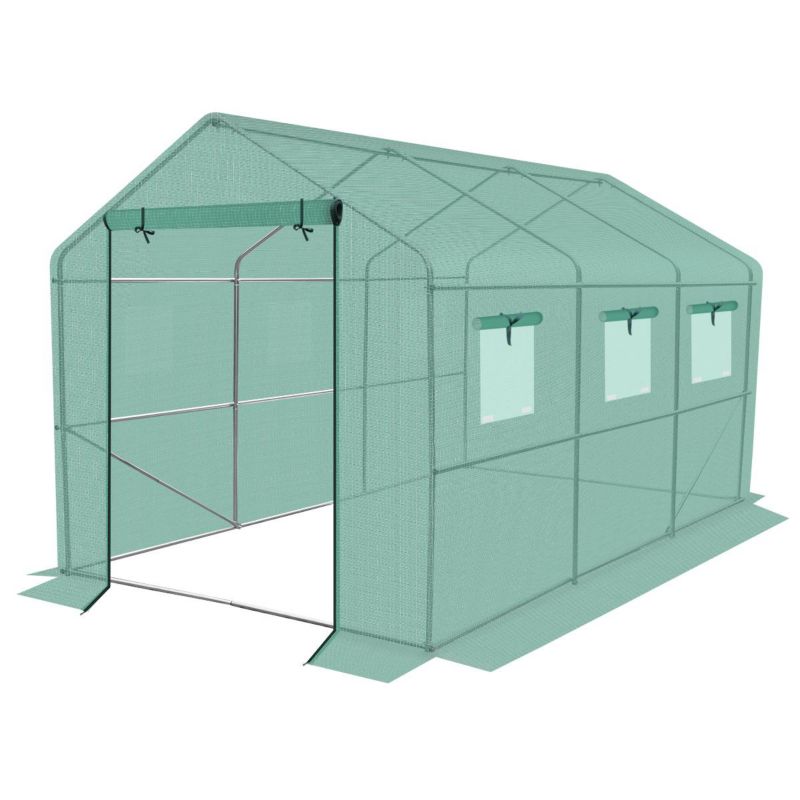 Szklarnia Saska Garden tunel 200-350-200cm pe konstrukcja stal zielona 1szt