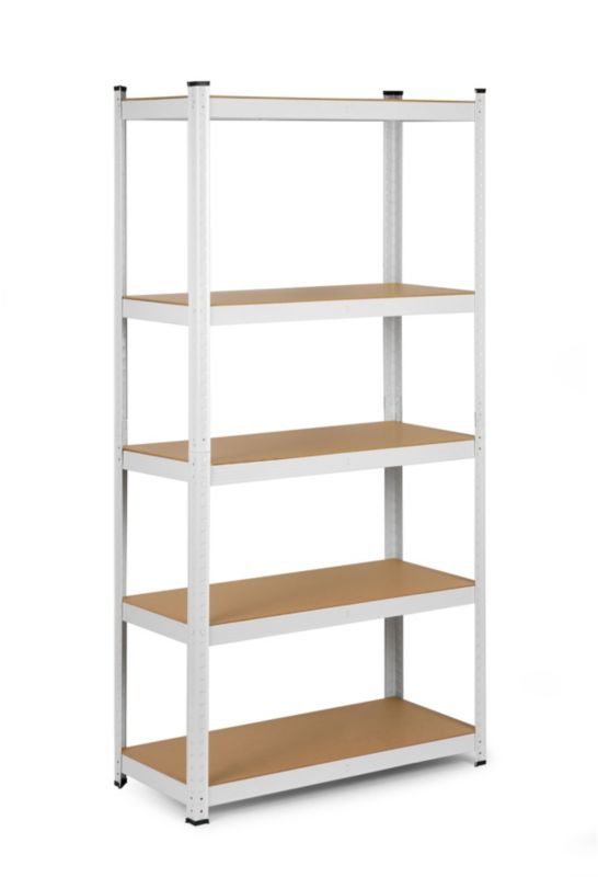 Regał magazynowy Humberg 180x90x30 cm metalowy biały 5 półek 175 kg 1 szt.