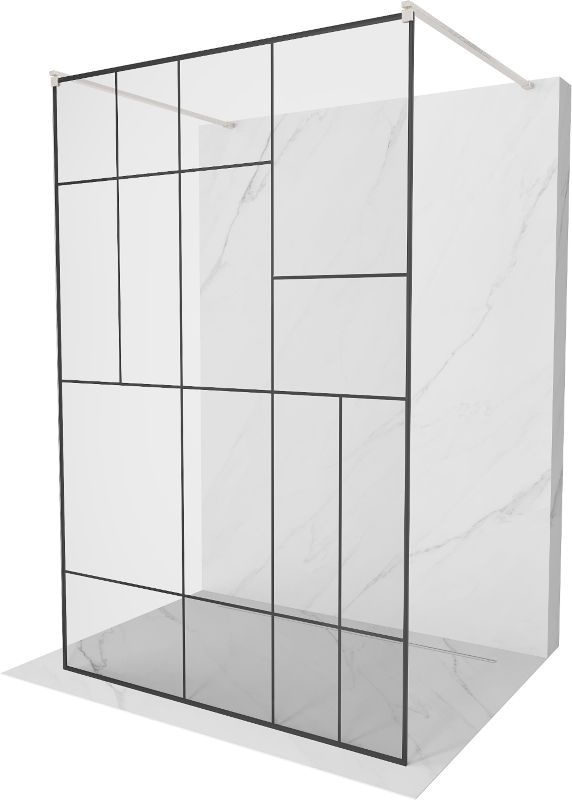 Ścianka prysznicowa Mexen Kioto czarny wzór 100x200 cm 800-100-002-97-78 1 szt.