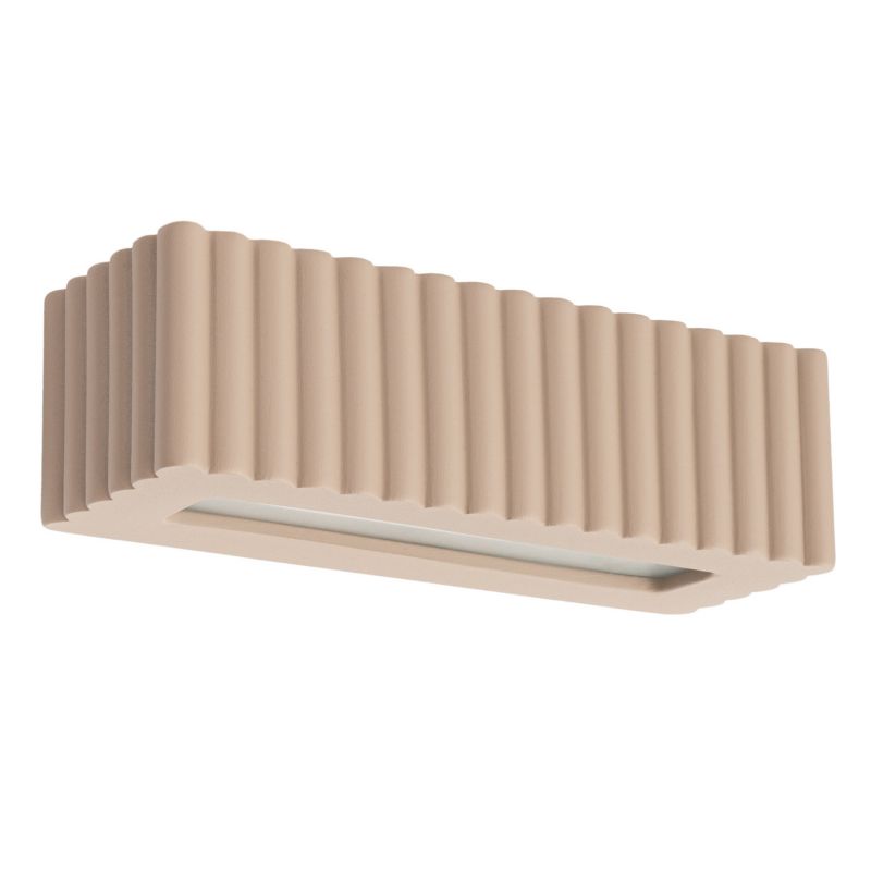 Kinkiet ścienny ryflowany Sollux Lighting RIGATA beżowy 1xE27x20W IP20 - 1 szt.