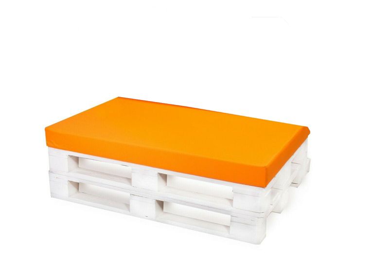 Poduszka ogrodowa na paletę, Setgarden, 120x60x10cm,Pomarańczowa siedzisko na balkon lub taras, zdejmowany pokrowiec, 1szt