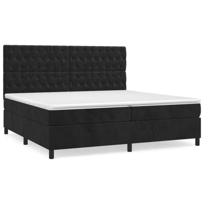 Łóżko kontynentalne WaszeMeble 200x200 cm czarne WM-3143225 1 szt.