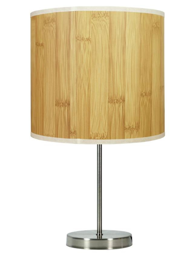 Brązowa lampa stołowa gabinetowa do biurka TIMBER sosna