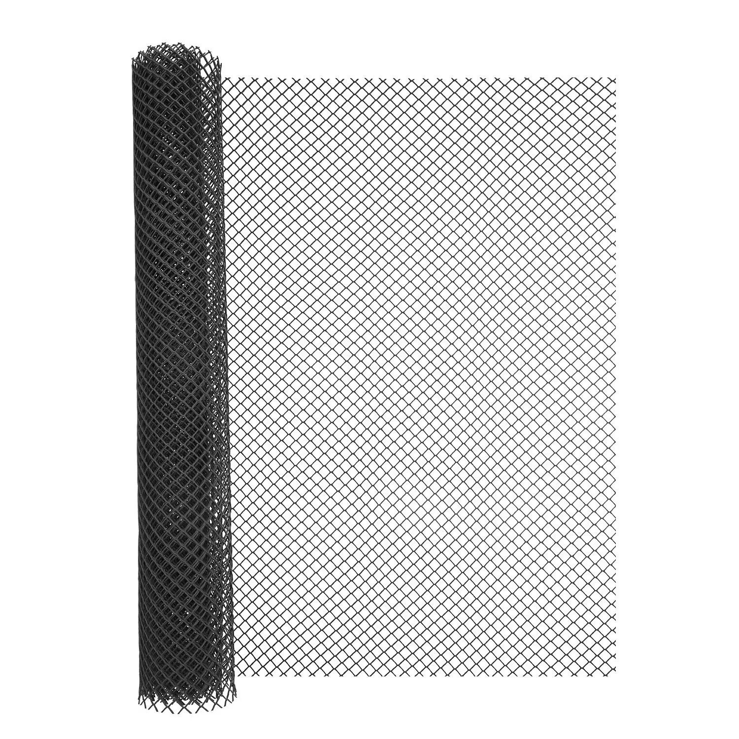 Siatka plastikowa 417 g/m2 ocz. 20 x 20 mm, czarna - 1,2 x 5 m