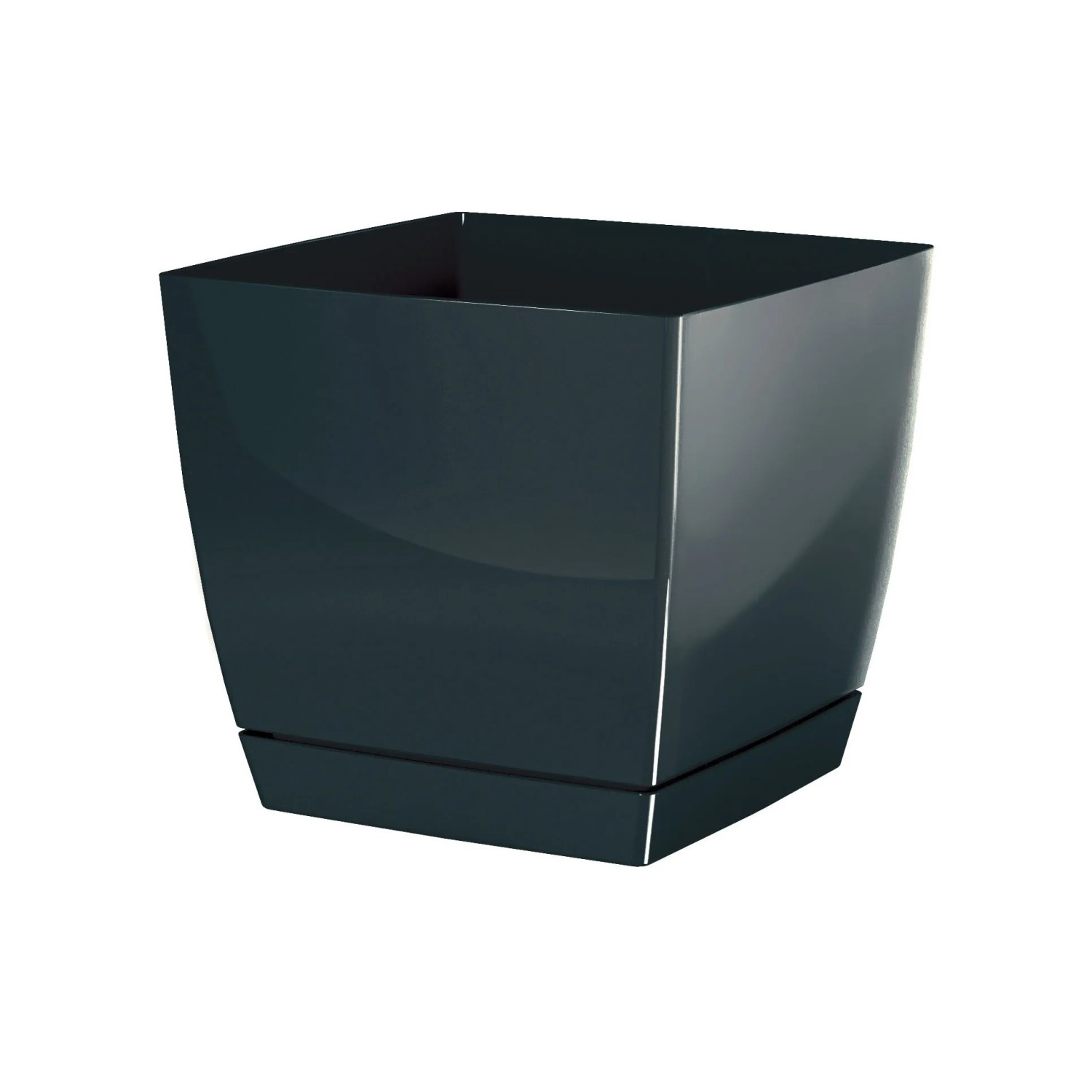 Prosperplast Doniczka Coubi 18 cm x 18 cm grafitowa