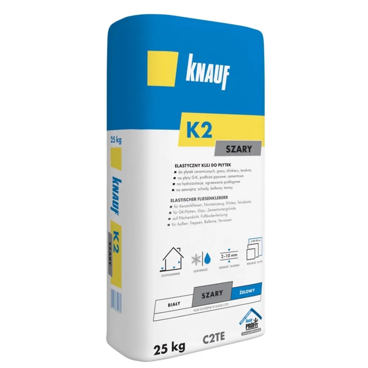 Knauf Elastyczny klej do płytek K2 szary 25 kg