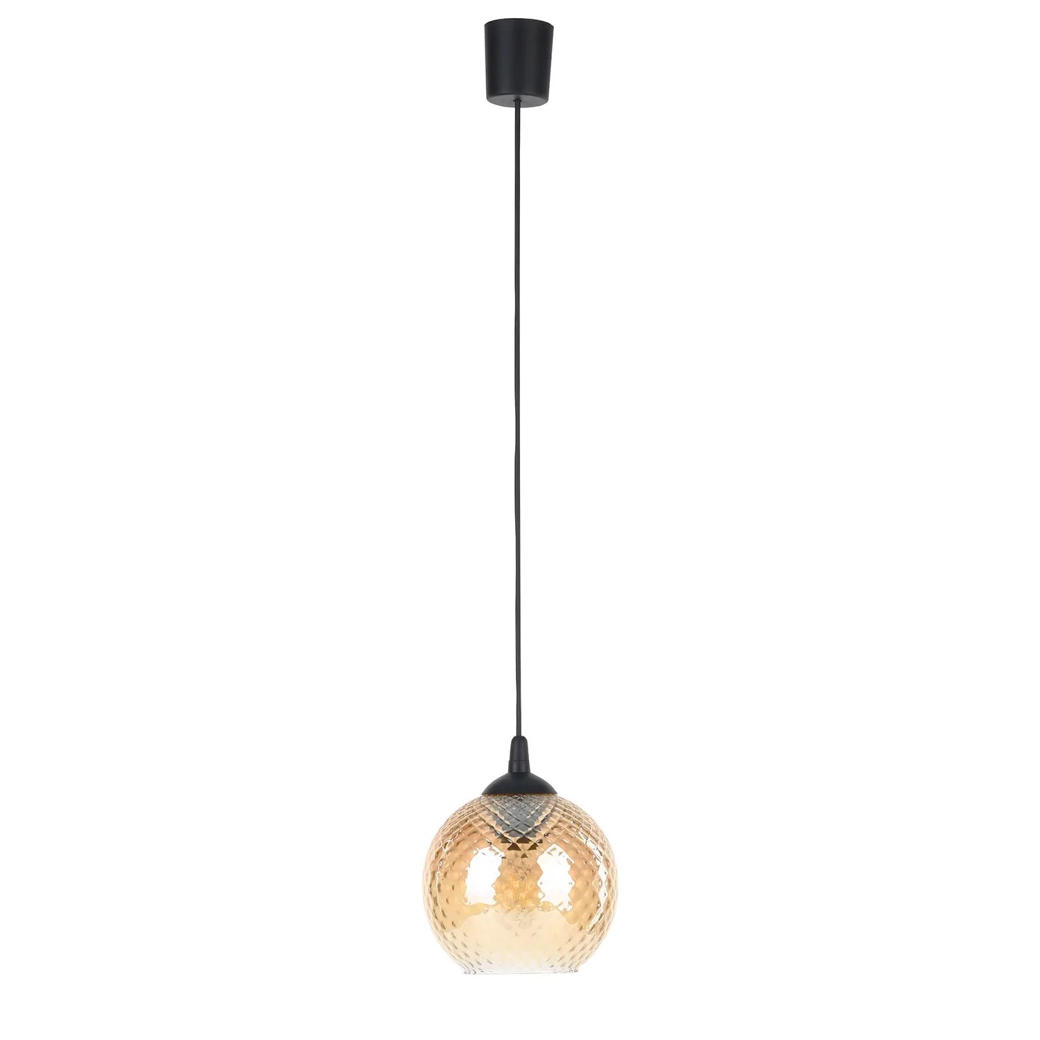 TK Lighting Lampa wisząca 1x max. 15W LED E27 bursztynowa