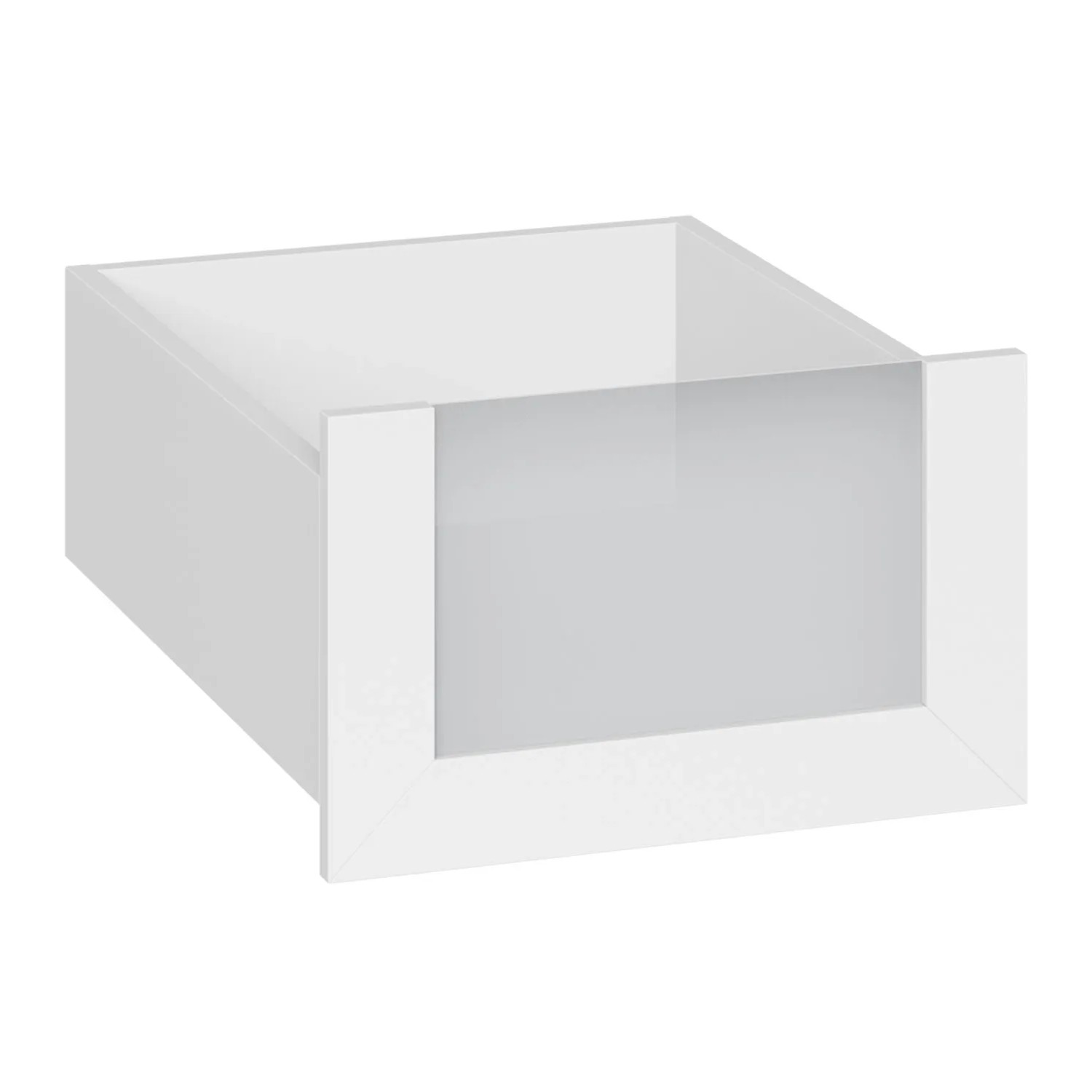 Szuflada biała ze szklanym frontem 50 x 25 cm Garderoby/Szafy Modułowe