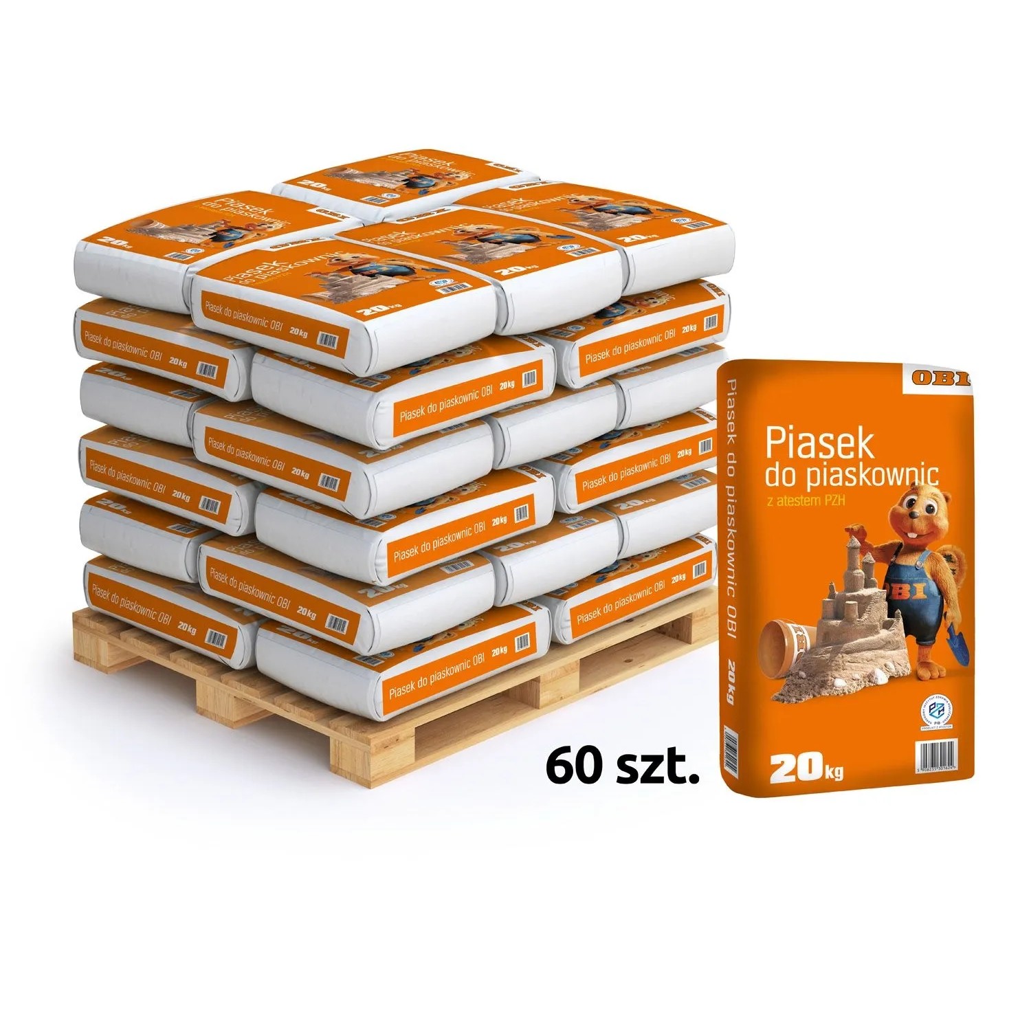 Sobex Piasek do piaskownicy - 60 x 20 kg