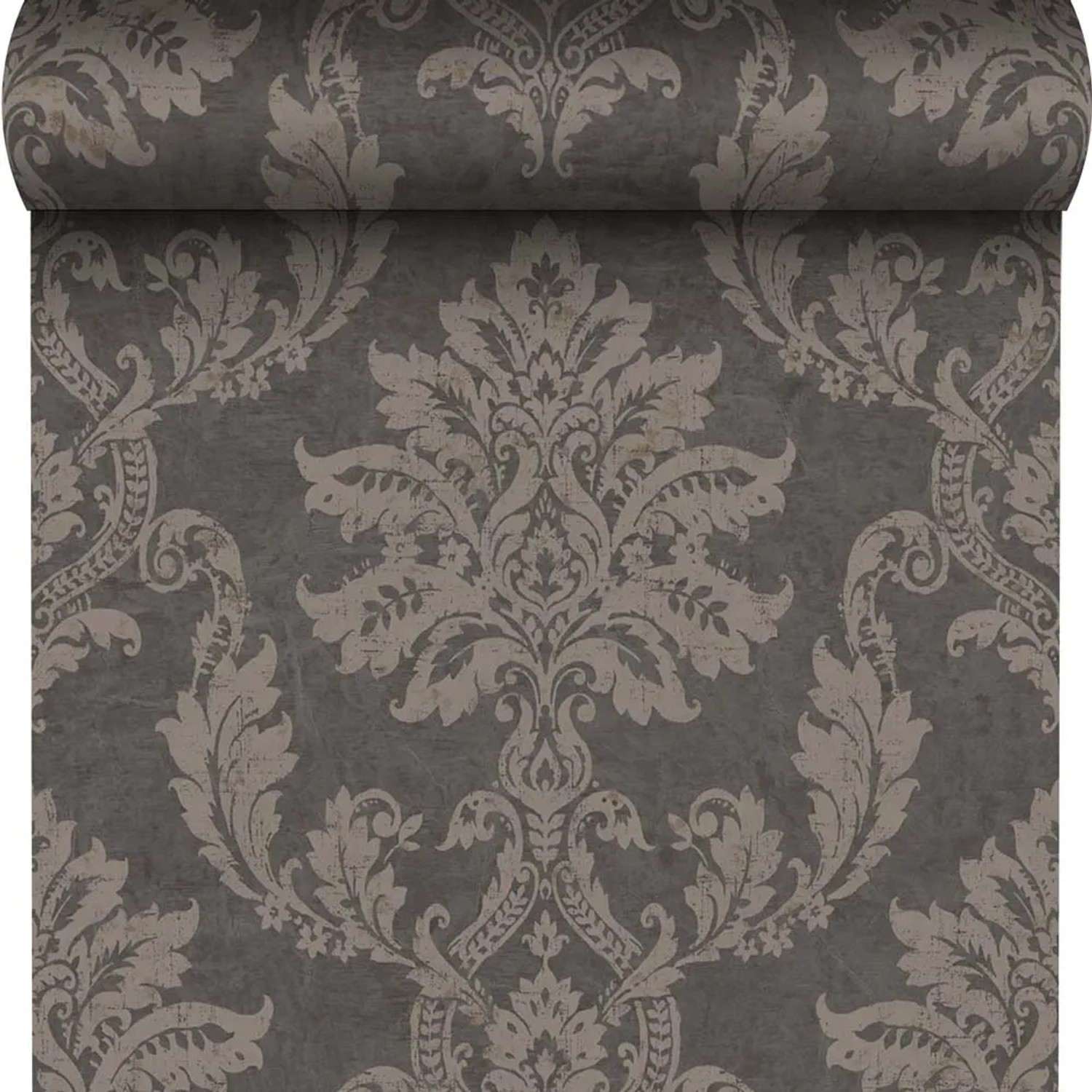 GranDeco Tapeta winylowa na flizelinie PERSIAN DAMASK czarna zmywalna