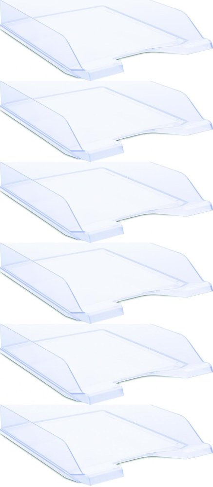 6x Półka na dokumenty Donau, A4, plastikowa, przezroczysty
