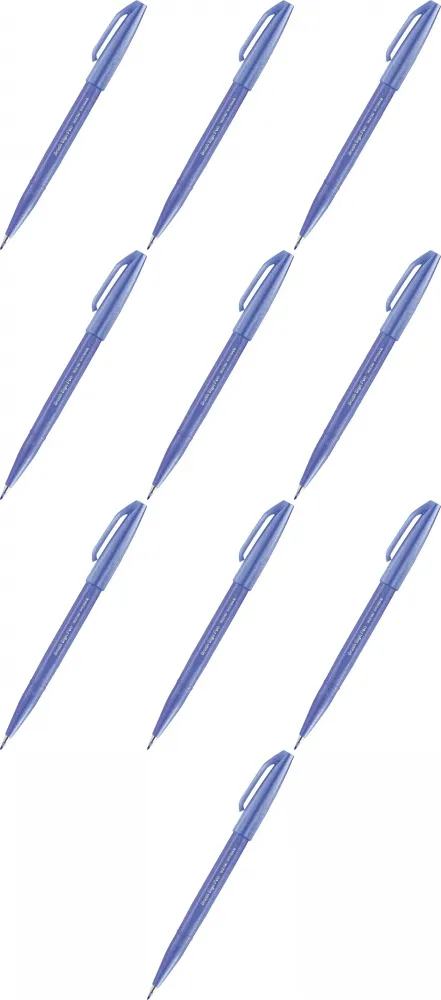 10x Pisak pędzelkowy do kaligrafii Pentel Brush Sign Pen SES15C, 2.07mm, niebiesko-fioletowy