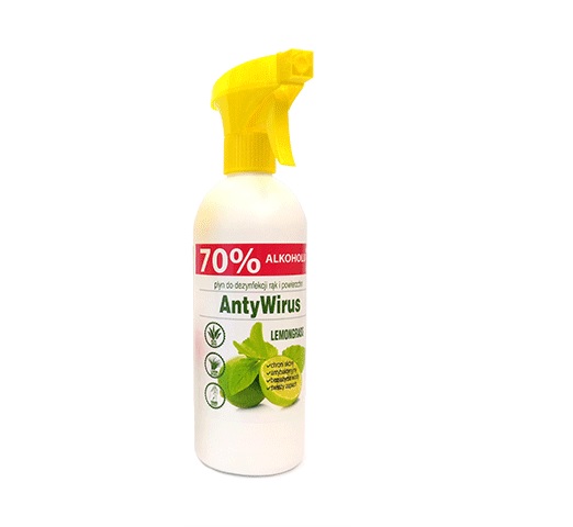 Płyn do dezynfekcji rąk Kala Lemongrass, 70% alk., 500ml