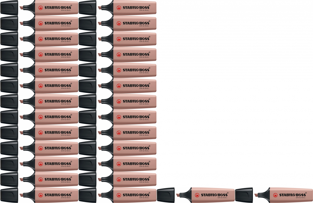 40x Zakreślacz Stabilo Boss Original Nature Colors Umbra 70/165, ścięta, umbra