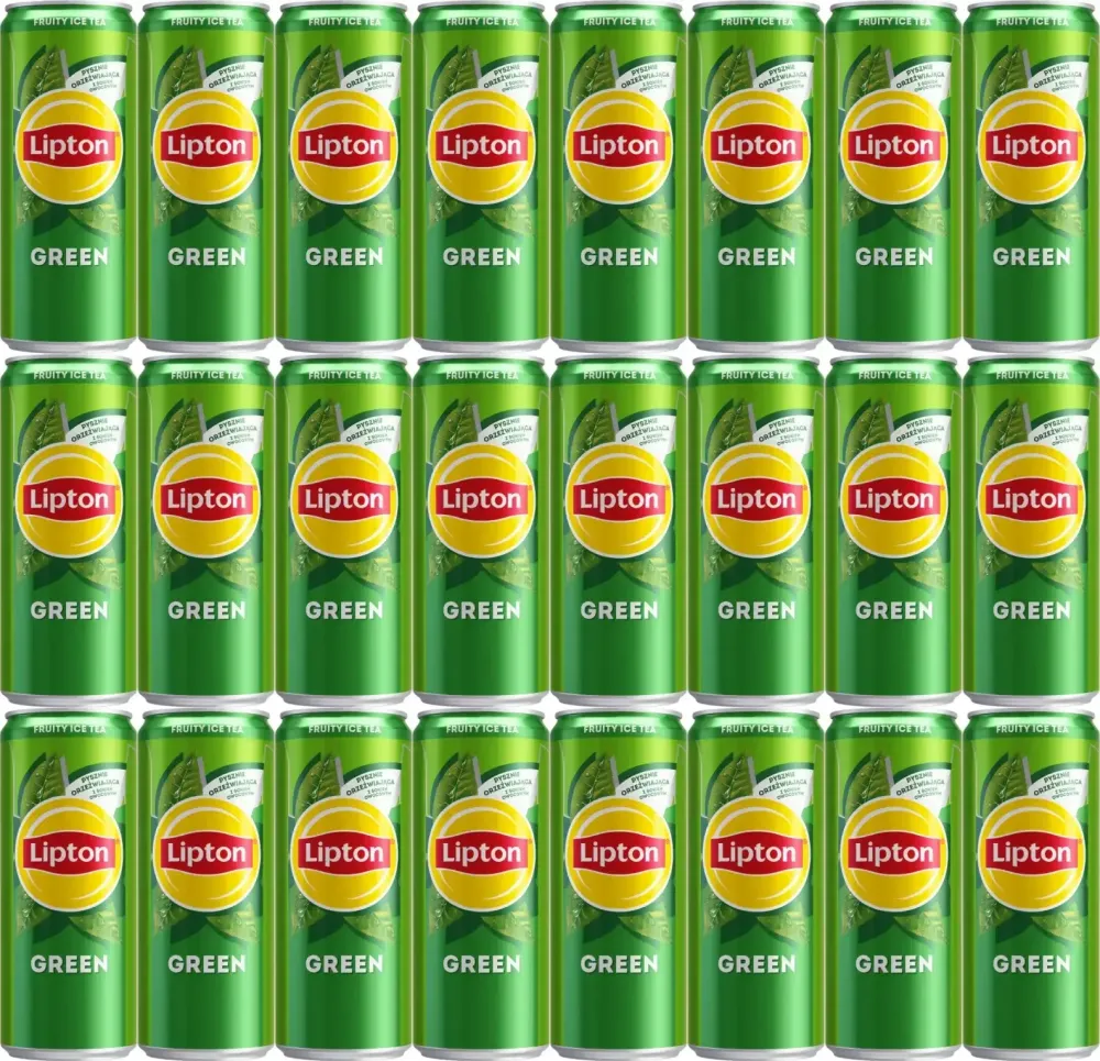24x Napój Lipton Ice Tea Green, puszka, 0.33l, KAUCJA