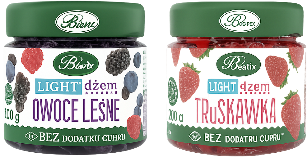 Zestaw 2x dżem BiFix, bez cukru, 200g