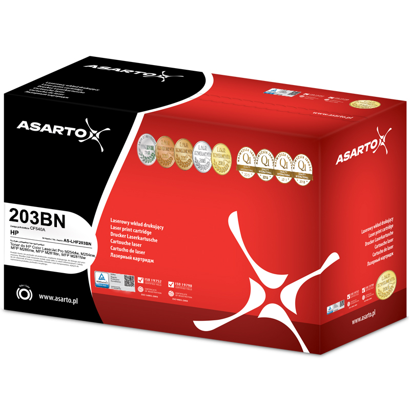 Toner Asarto AS-LHF203BN (CF540A), 1400 stron, black (czarny)