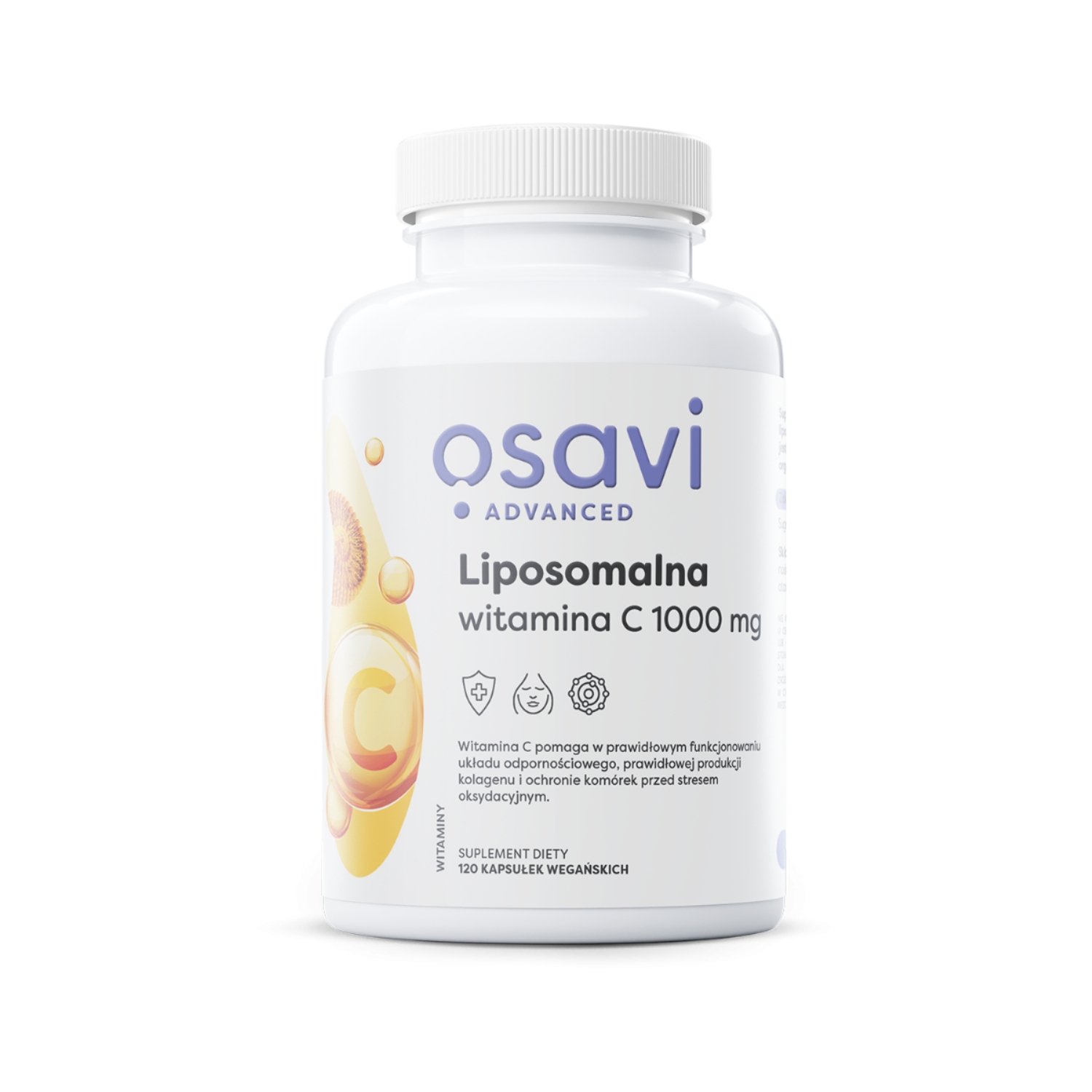 Osavi liposomalna witamina c 1000 mg, 120 kapsułek