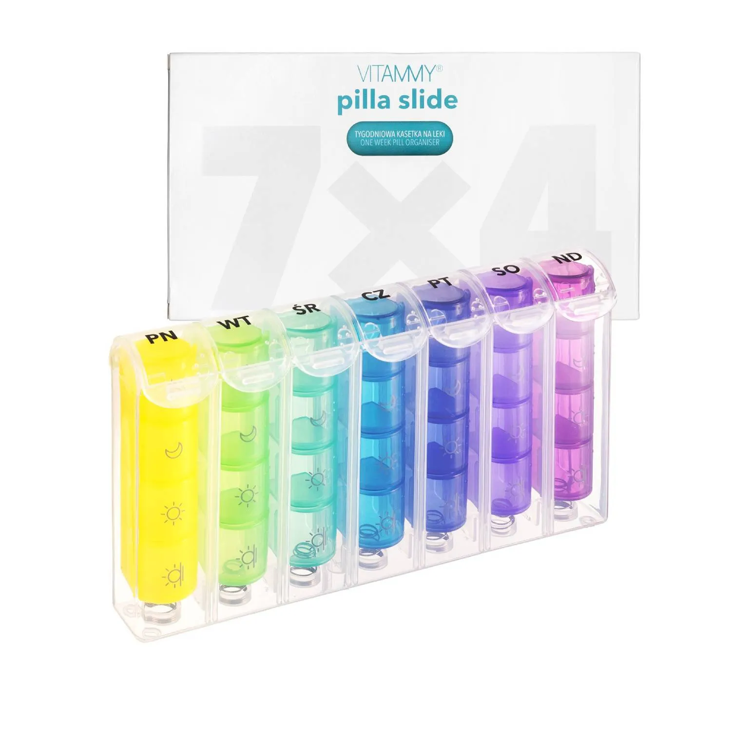 Vitammy pilla 7x4 - kasetka tygodniowa na leki, 1 sztuka