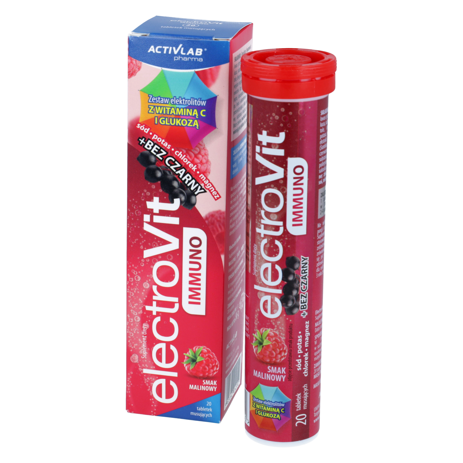 Activlab electrovit immuno, smak malinowy, 20 tabletek musujących