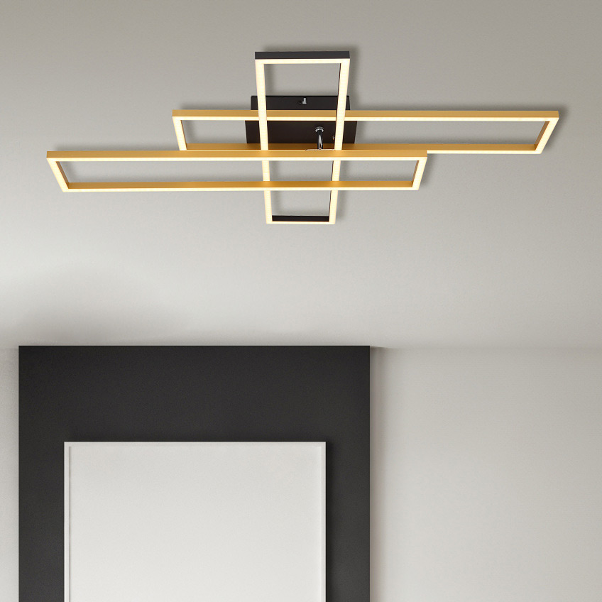 Globo Lighting Dakari lampa podsufitowa 1x40 W czarna-złota 67208-40G