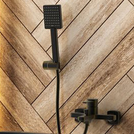 Invena Glamour bateria wannowo-prysznicowa ścienna czarny mat BW-02-004 - Wysyłka w 24h