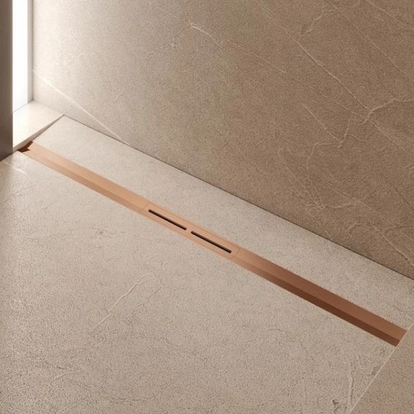 Tece Drainprofile odpływ liniowy z rusztem 90 cm czerwone złoto szczotkowane 670903