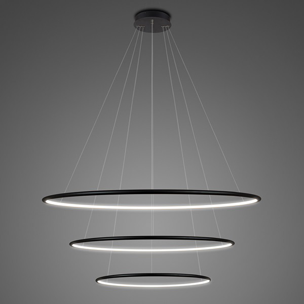 Altavola Design Ledowe Okręgi lampa wisząca 99W czarna LA075/P_80_in_4k_black - Wysyłka w 24h