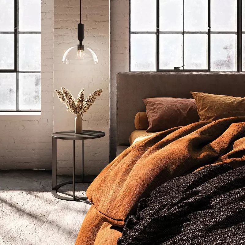 Elstead Lighting Jude lampa podsufitowa 1x30 W czarna ALM-JUDE-P-MB-CL
