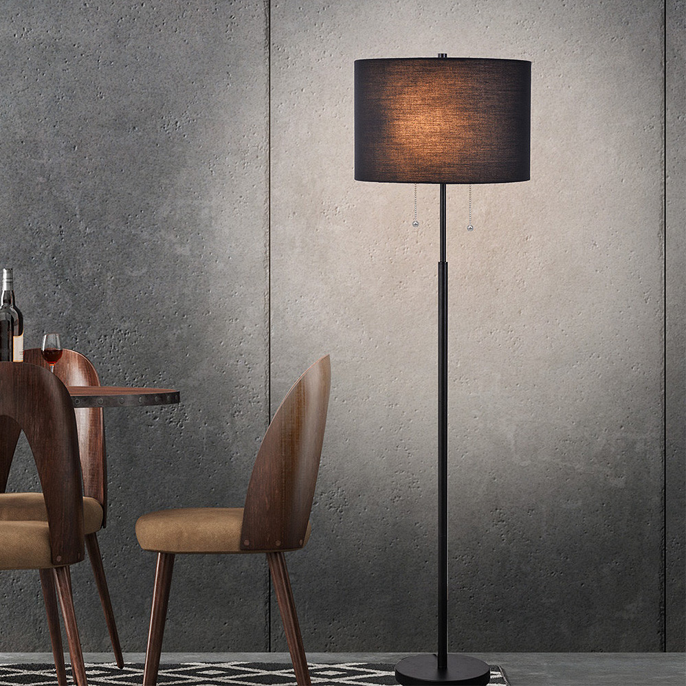 Light Prestige Fogo lampa stojąca 2x15 W czarna LP03042FBK