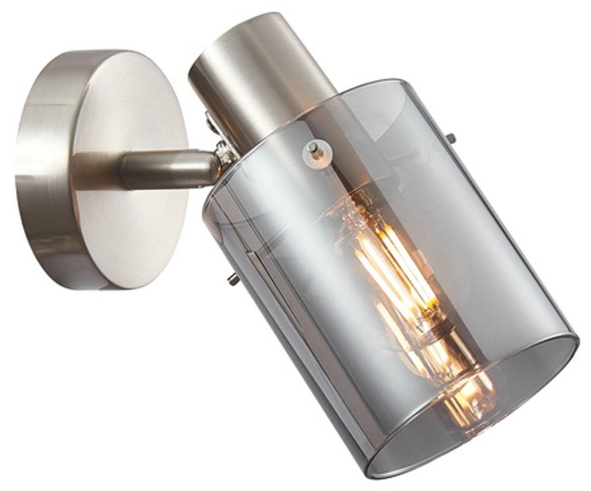Italux Sardo kinkiet 1x40 W przydymiony-srebrny SPL-5581-1-SC-SG