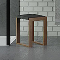 Hoesch siedzisko prysznicowe taboret drewno egzotyczne/PU 89218