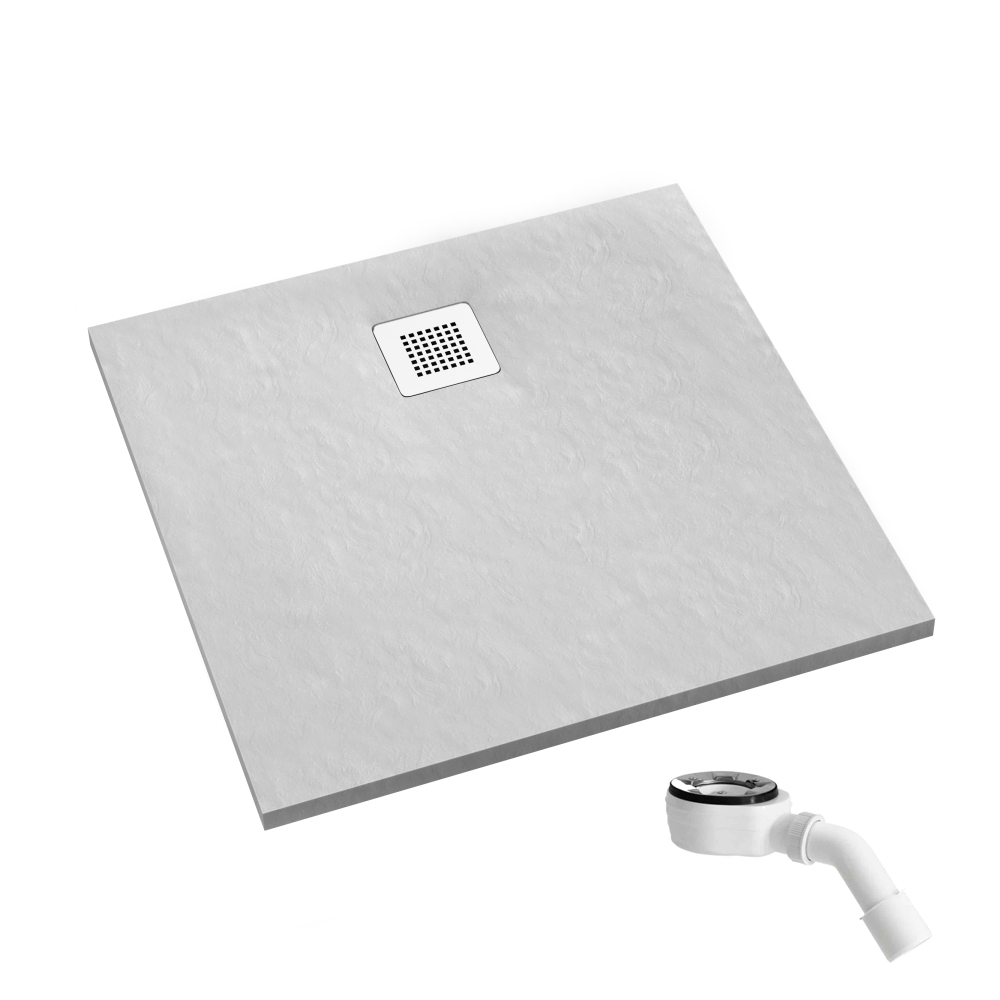 Schedpol Kalait White Stone brodzik kwadratowy 100x100 cm biały 3.3202/B/ST-M2