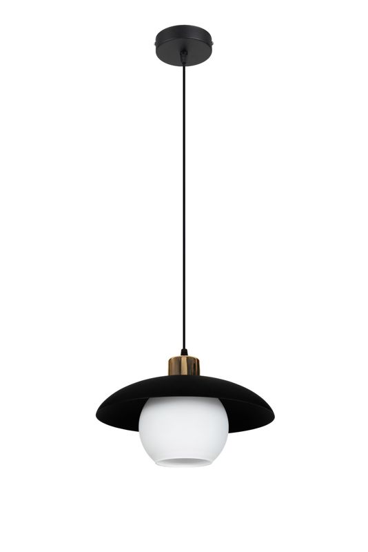 Lampa sufitowa wisząca ALUSO HEXE E27 metal x 60W czarna biała H0330 1 szt.