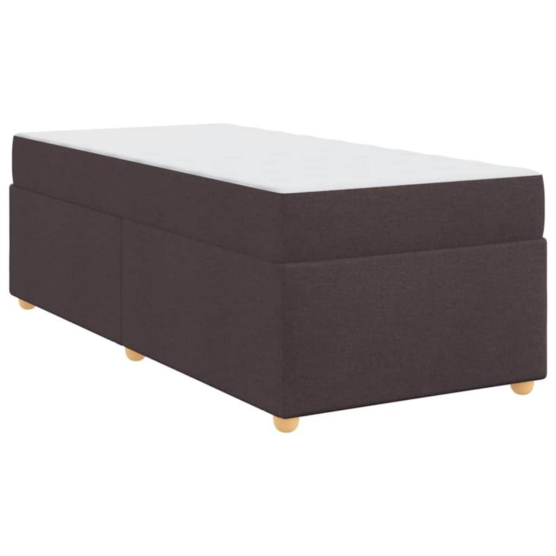 Łóżko z materacem WaszeMeble 90x190 cm Ciemny brąz tkanina WM-3399324 1 szt.