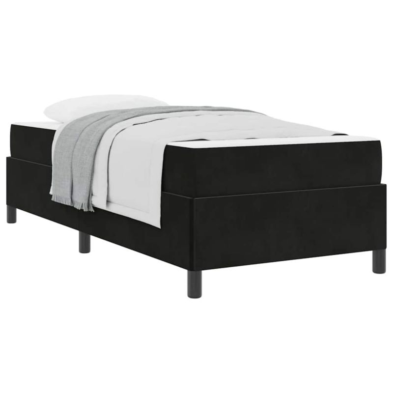 Łóżko z materacem WaszeMeble 100x200 cm Czarny tkanina WM-3399044 1 szt.