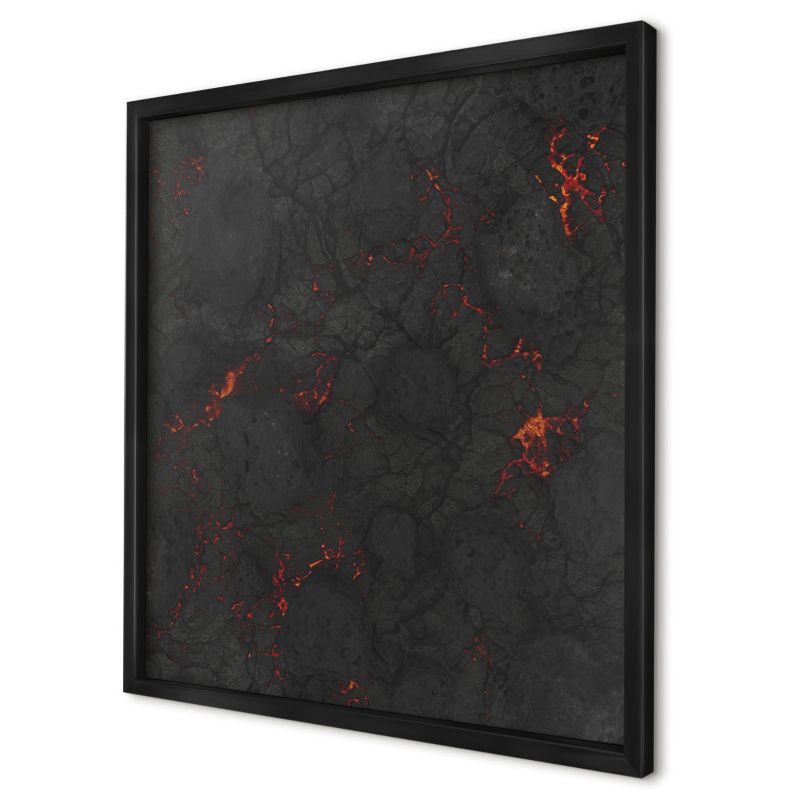Dekoracyjna tablica magnetyczna Wallfluent 50x50 Lawa wulkaniczna w czarnej ramie 1szt