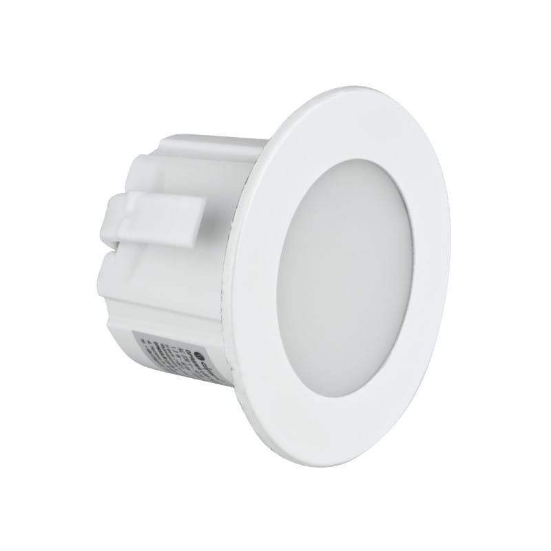 Oprawa oświetleniowa schodowa DPM biała LED 1.2W 4000K 40lm IP20 wym: 7,83 x 7,83 x 4,56 cm okrągła - 1 szt.