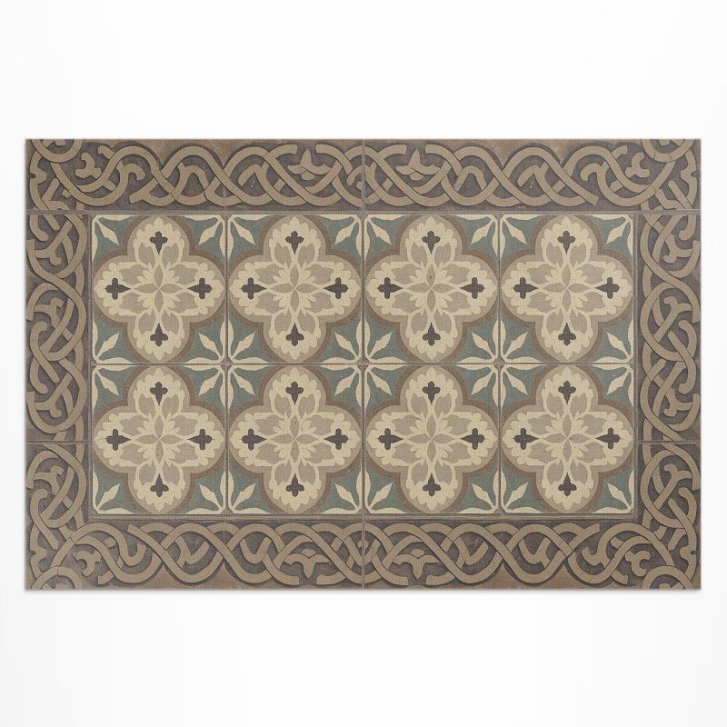 Balkonowy Dywan Winylowy UV Wallfluent 140x210 cm Retro kafle z geometrycznymi układami 1 szt.