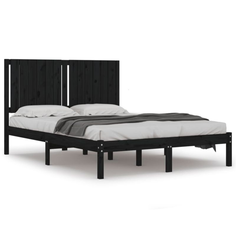 Łóżko drewniane WaszeMeble 140x190 cm czarna WM-3104397 1 szt.