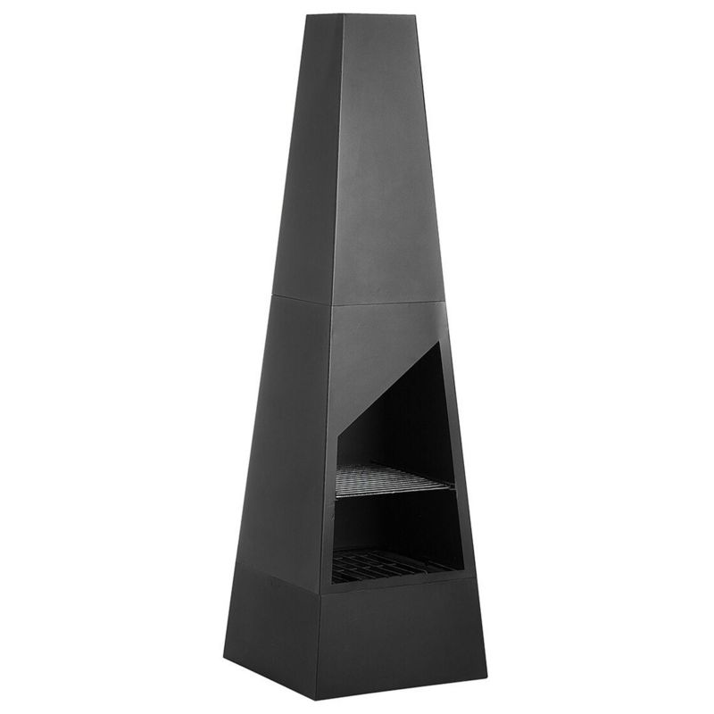 Palenisko ogrodowe z grillem Yate Metal Czarny 1 szt.