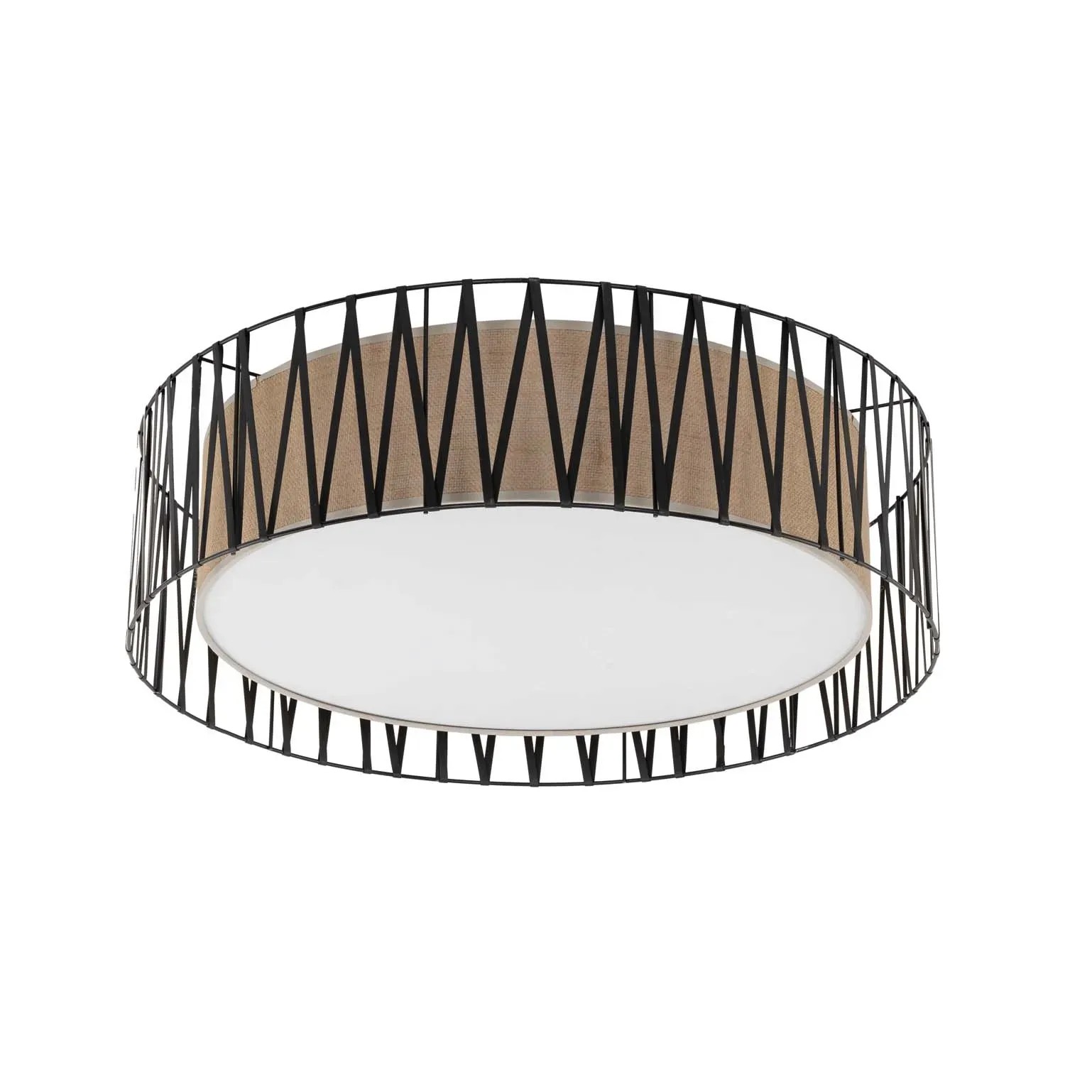 TK Lighting Lampa sufitowa HARMONY NATURE 4xE27 15W śr. 72 cm kremowa