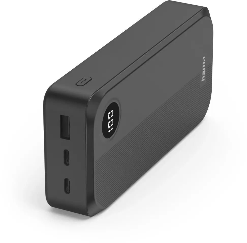 Powerbank Hama, 20000 mAh, 2xUSB-C/1xUSB-A, czarny